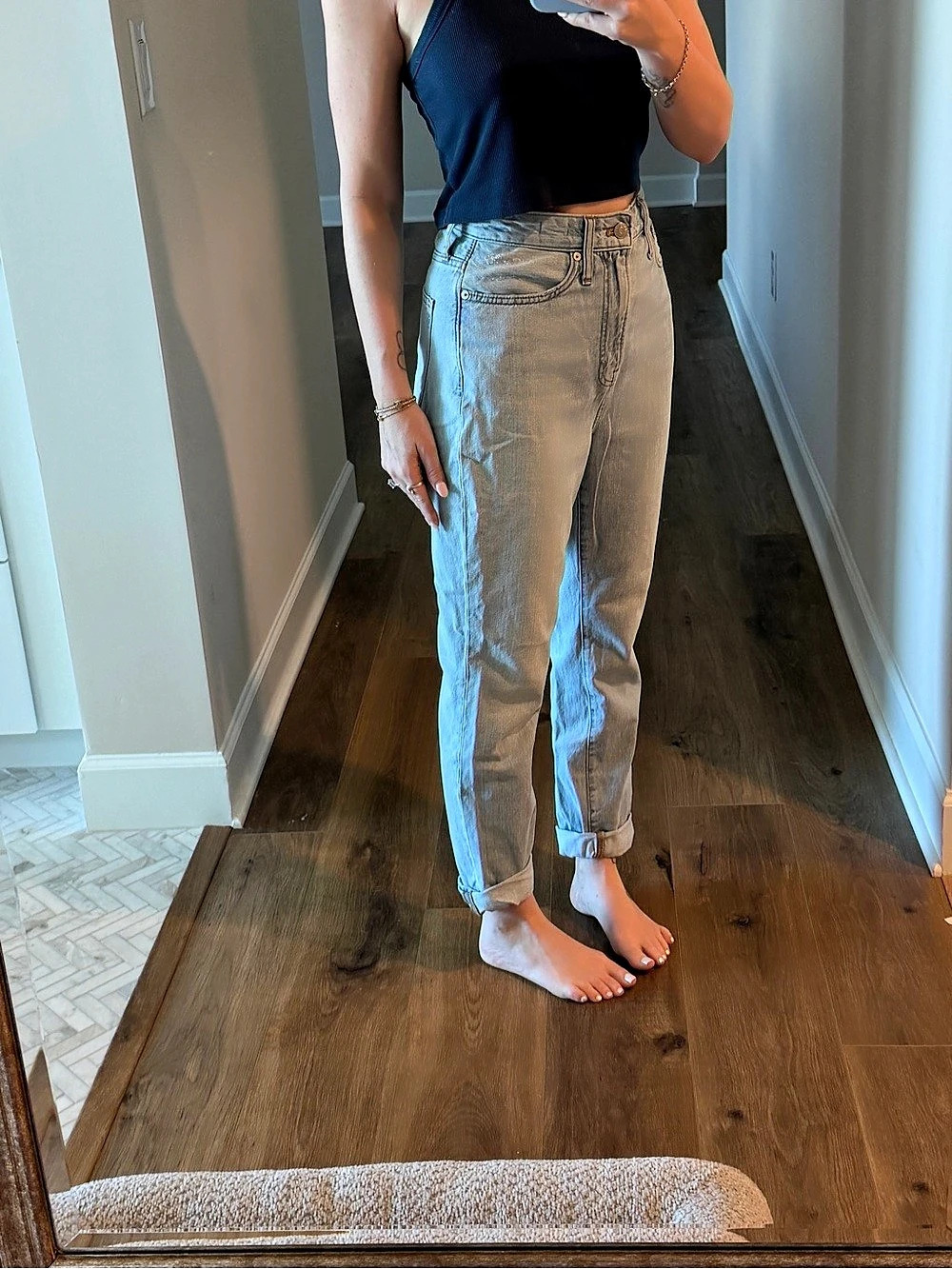 Madewell The Momjean Women's Boyfriend Jeans in Blue